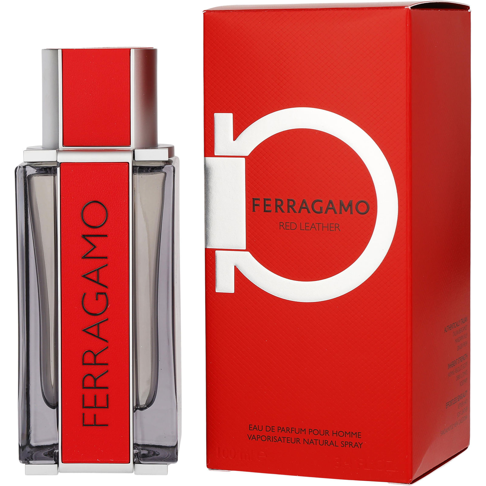 Ferragamo Red Leather Cologne for Men by Salvatore Ferragamo at