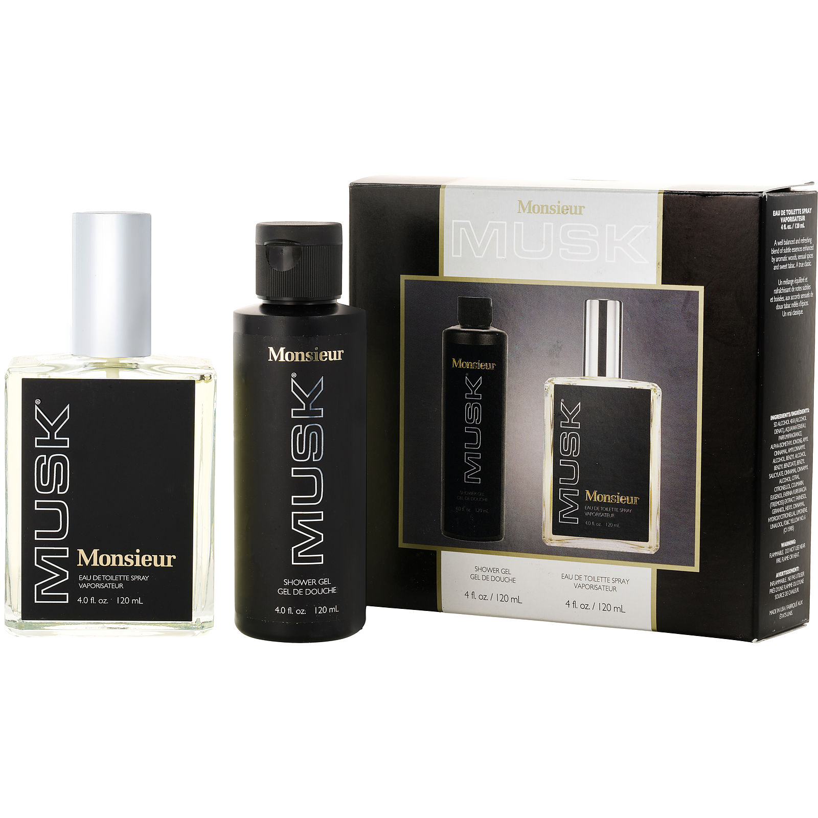 Musk 男性用香水 2個セット　新品 Monsieur Musk Cologne Set - 2pc - The Ultimate Masculine Gift Duo
