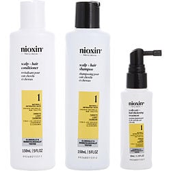 Nioxin Set-3 Piece Full Kit System 1 With Cleanser Shampoo 5 oz & Scalp ...