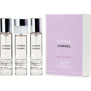 Chanel Chance Eau Tendre Eau De Toilette Spray Refills 0.7 oz (Quantity Of  Three)