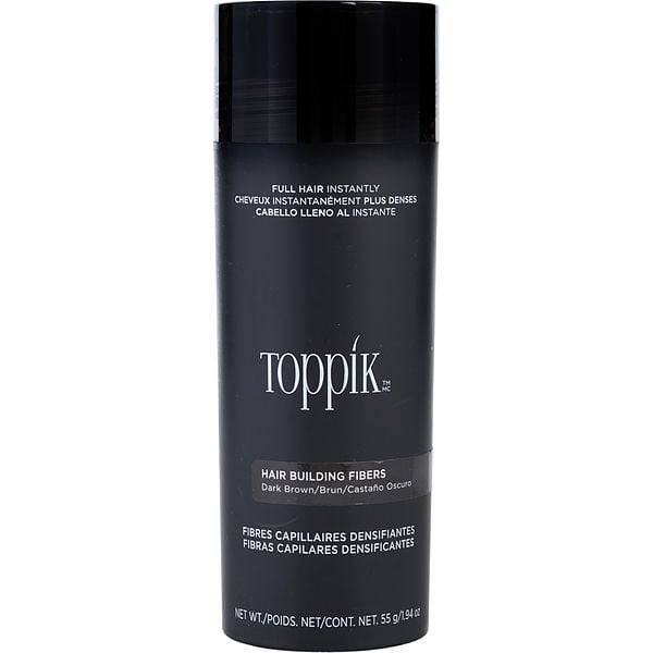 Toppik Dark Brown Giant Size 2024 Hair Building Fibers 55g & Hair Perfercting Duo