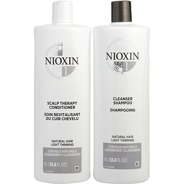 Nioxin System 1 Scalp Therapy Conditioner And Cleanser Shampoo For Natural  Hair With Light Thinning Liter Duo ®
