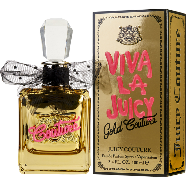 Viva La Juicy Gold Couture by Juicy Couture, Eau De Parfum Spray 3.4 oz, image 1 of 2
