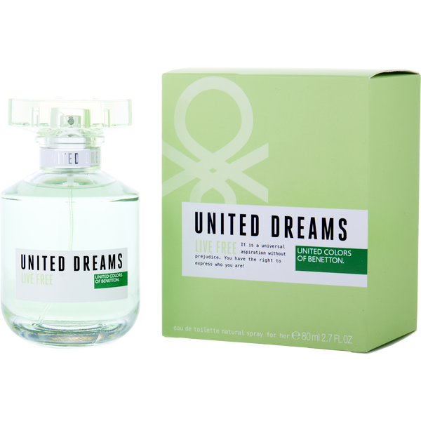 Benetton United Dreams Live Free by Benetton, Eau De Toilette Spray 2.7 oz, image 1 of 2