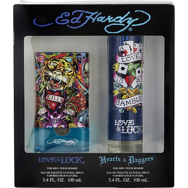Ed Hardy Koi Wave Eau de Parfum Spray 2 Piece Gift Set, Unisex Fragrance  for Men and Women