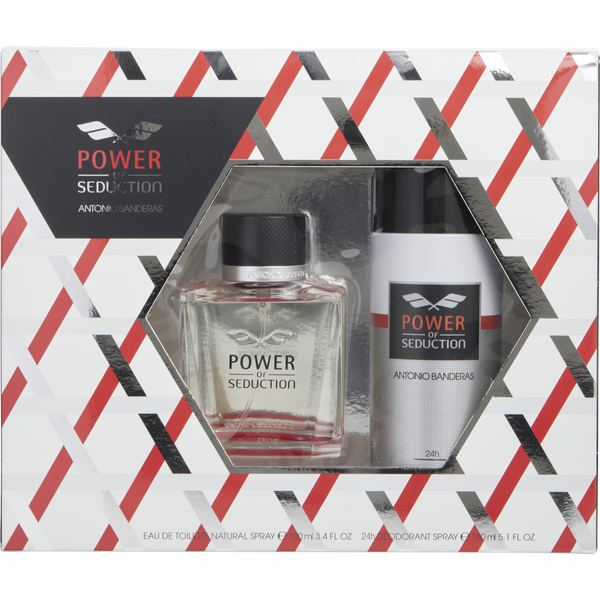 Power Of Seduction by Antonio Banderas, Eau De Toilette Spray 3.4 oz & Deodorant Spray 5 oz