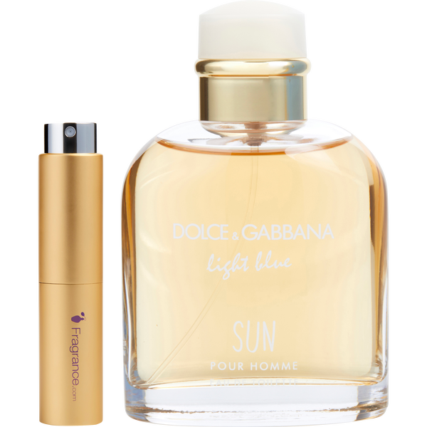 D & G Light Blue Sun by Dolce & Gabbana, Eau De Toilette Spray 0.27 oz Travel Spray