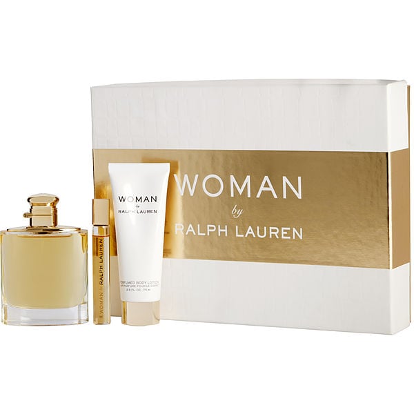 Ralph Lauren Woman Eau De Parfum Spray 3.4 oz & Body Lotion 2.5 oz & Eau De  Parfum Rollerball 0.34 oz Mini