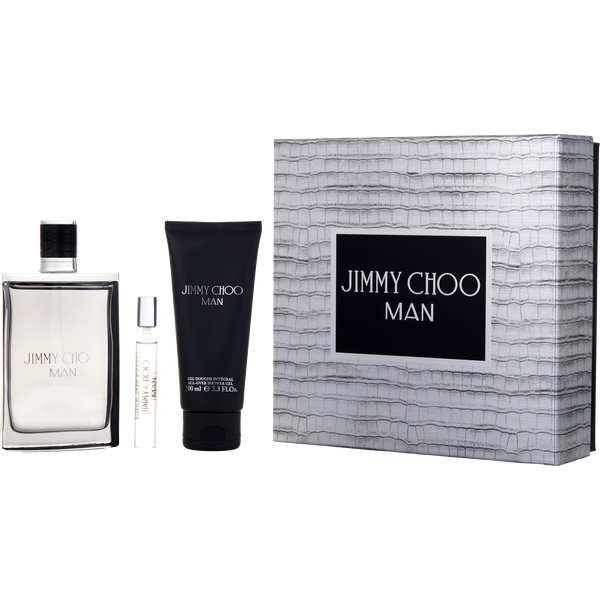 Jimmy Choo by Jimmy Choo, Eau De Toilette Spray 3.3 oz & Shower Gel 3.3 oz & Eau De Toilette Spray 0.25 oz Mini