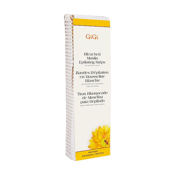 Gigi by Gigi, Bleached Muslin Epilating Strips (3" X 9") 100pcs
