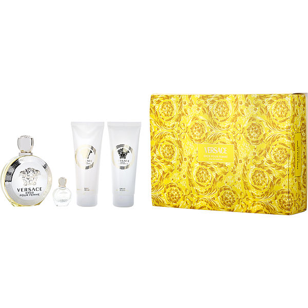 Versace Eros Pour Femme Perfume Set - 4pc | FragranceNet.com®