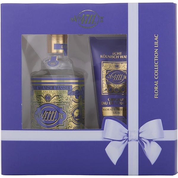 4711 4711 lilac Gift Set (Unisex) 3.4 oz Eau De Cologne Spray + 1.7 oz  Shower Gel