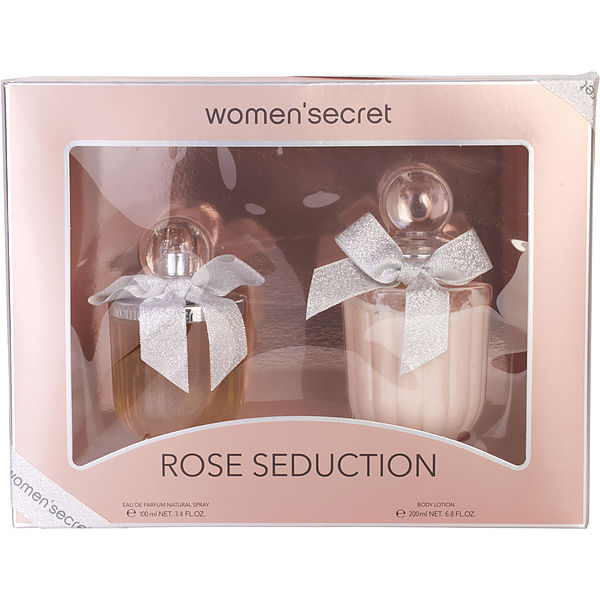Women'Secret Rose Seduction Eau De Parfum Spray 3.4 oz & Body Lotion 6.7 oz