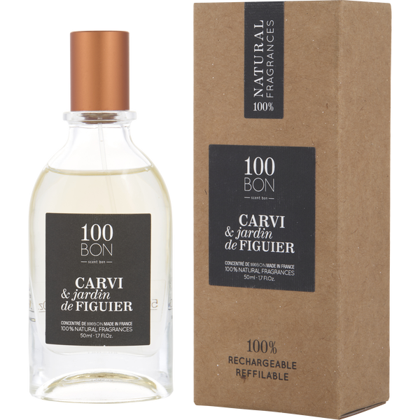 100bon Carvi & Jardin De Figuier by 100bon, Eau De Parfum Refillable Spray 1.7 oz