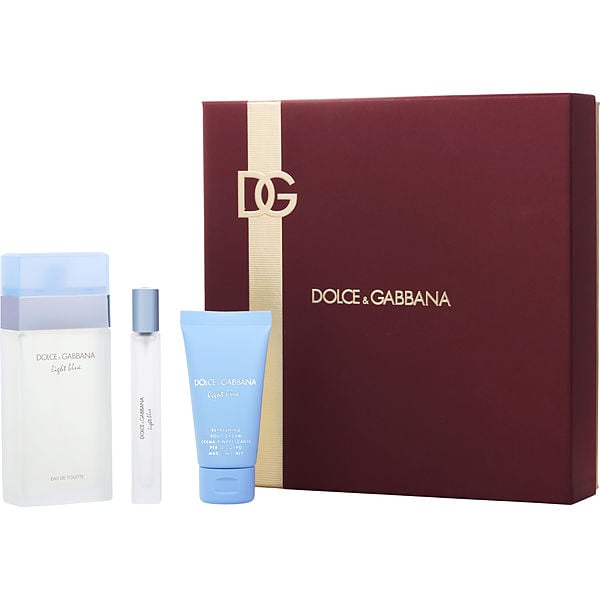 Light Blue by Dolce outlet & Gabbana 3 Piece Gift Set with Travel Spray women