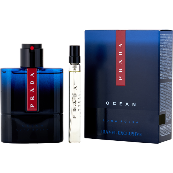 Prada Luna Rossa Ocean by Prada, Refillable Eau De Toilette Spray 3.4 oz & Eau De Toilette Spray 0.33 oz, image 1 of 2
