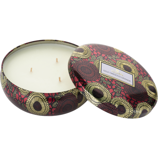 Voluspa Japonica Goji Tarocco Orange by Voluspa, 3 Wick Tin Candle 12 oz