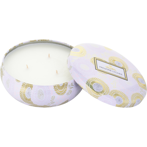 Voluspa Japonica Panjore Lychee by Voluspa, 3 Wick Tin Candle 12 oz