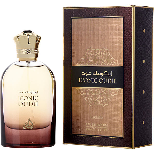 Lattafa Iconic Oudh by Lattafa, Eau De Parfum Spray 3.4 oz