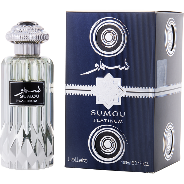 Lattafa Sumou Platinum by Lattafa, Eau De Parfum Spray 3.4 oz, image 1 of 2