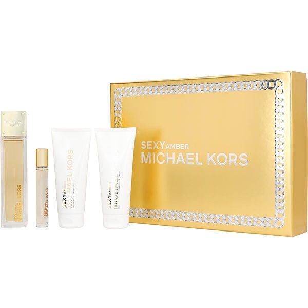 Michael Kors Sexy Amber - Luxury 4pc Parfum Set | Full Size Edp +