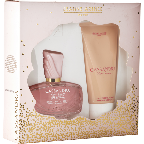 Cassandra Rose Intense by Jeanne Arthes, Eau De Parfum Spray 3.3 oz & Perfumed Body Lotion 5 oz