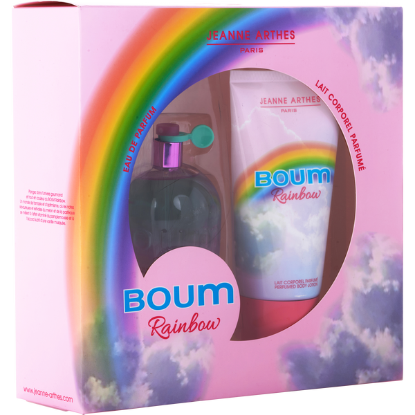 Boum Rainbow by Jeanne Arthes, Eau De Parfum Spray 3.3 oz & Perfumed Body Lotion 5 oz