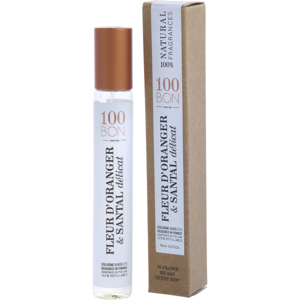 100bon Fleur d'Oranger & Santal by 100bon, Eau De Cologne Refillable Spray 0.5 oz, image 1 of 2