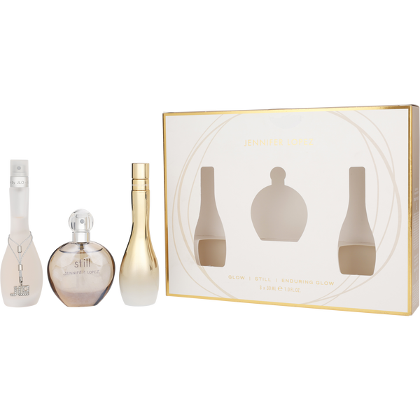 Jennifer Lopez Variety by Jennifer Lopez, 3 Piece Variety With Glow Eau De Toilette & Enduring Glow Eau De Parfum & Still Eau De Parfum And All Are Spray 1 oz