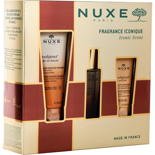 Nuxe by Nuxe, Legendary Scent Set: Prodigieux® Le Parfum 30ml + Prodigieux® Huile De Douche 100ml + Prodigieux Body Lotion 30ml --3pcs