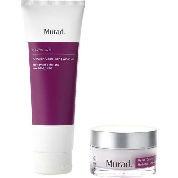 Murad by Murad, Smooth + Hydrate With Clinically Proven Acids Set: Aha/Bha Exfoliating Cleanser 150ml + Hydro-Dynamic Ultimate Moisture 50ml --2pcs