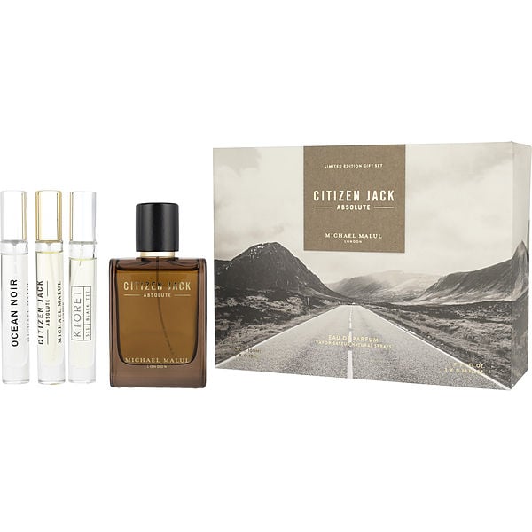 Michael Malul Citizen Jack Absolute by Michael Malul, Set-Eau De Parfum Spray 3.4 oz & 3x Eau De Parfum Spray 0.34 oz Minis