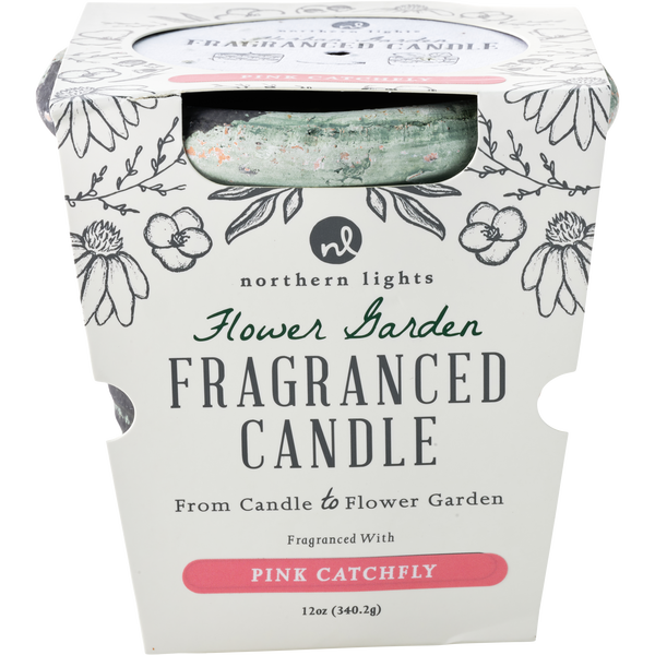 Flower Garden Pink Catchfly by Northern Lights, Fragranced Candle 12 oz