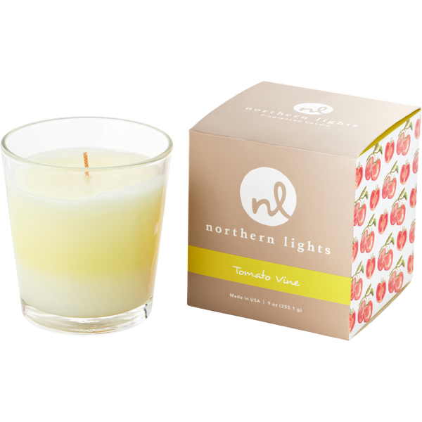 Tomato Vine by Northern Lights, White Candle 9 oz