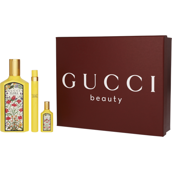 Gucci Flora Gorgeous Orchid by Gucci, Eau De Parfum Spray 3.3 oz & Eau De Parfum Spray 0.33 oz & Eau De Parfum 0.16 oz Mini
