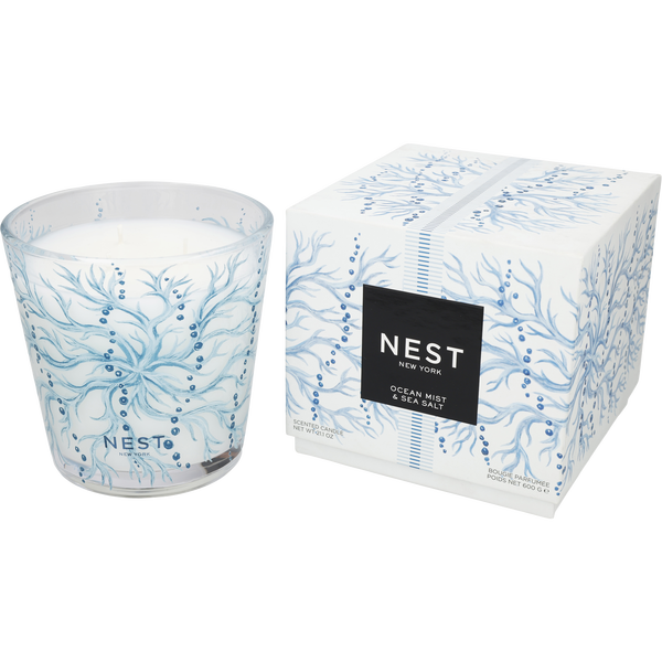 Nest Ocean Mist & Sea Salt by Nest, Decorative 3 Wick Candle 21.2 oz
