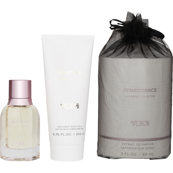 Tumi Renaissance by Tumi, Extrait De Parfum Spray 2 oz & Body Milk 6.8 oz (Experience Collection)