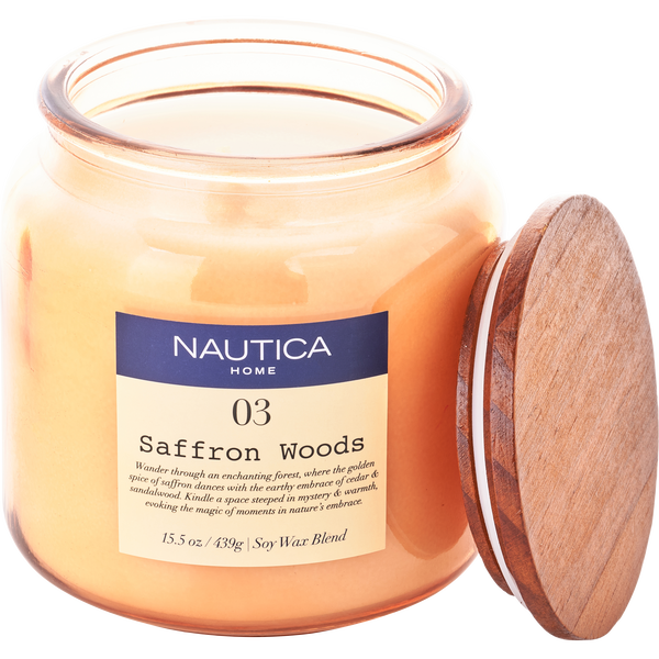 Nautica 03 Saffron Woods by Nautica, Candle 15.5 oz