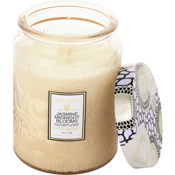 Voluspa Japonica Jasmine Midnight Blooms by Voluspa, Large Jar Candle 18 oz
