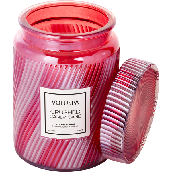 Voluspa Crushed Candy Cane by Voluspa, Large Jar Candle 18 oz
