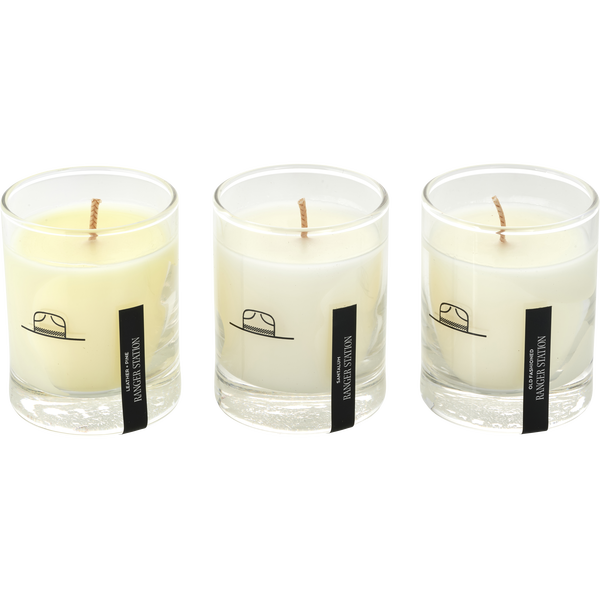 Ranger Station Variety by Ranger Station, Candle Discovery Sety Leather + Pine & Old Fashioned & Santalum And All Are Votive Candles 2.5 oz