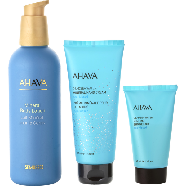 Ahava by Ahava, Dare To Glow Wave Of Hydration Trio: Mineral Body Lotion 250ml + Mineral Hand Cream 100ml + Mineral Shower Gel 40ml --3pcs