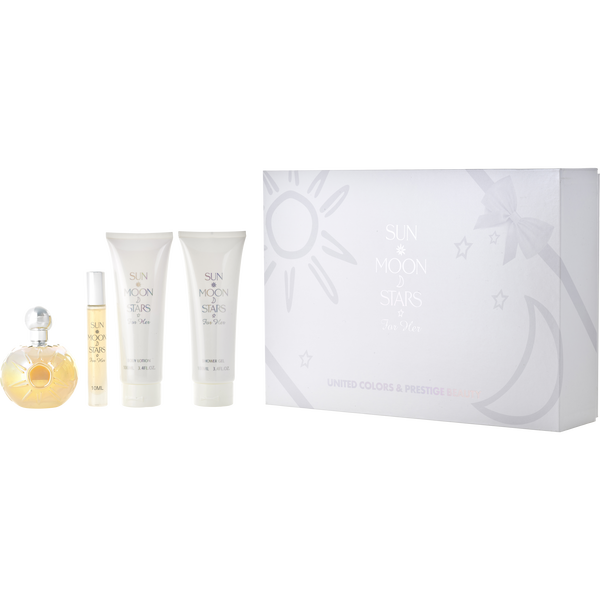 Sun Moon Stars by Karl Lagerfeld, Eau De Parfum Spray 3.4 oz & Body Lotion 3.4 oz & Shower Gel 3.4 oz & Mini