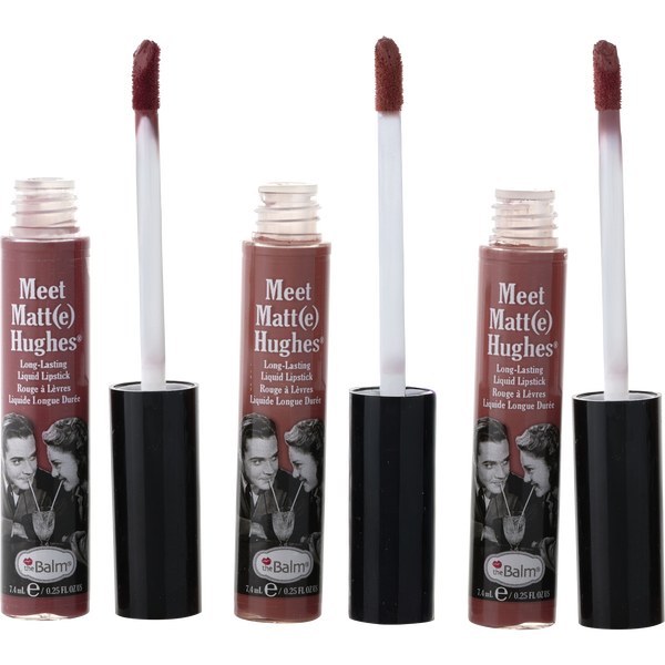 Thebalm by Thebalm, Meet Matte Hughes Long Lasting Liquid Lipsticks Kit Lip Trio (Charming / Sincere/ Committed)