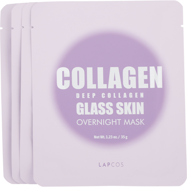Lapcos by Lapcos, Deep Collagen Glass Skin Overnight Mask (4 Pack) 4x35g/1.23oz