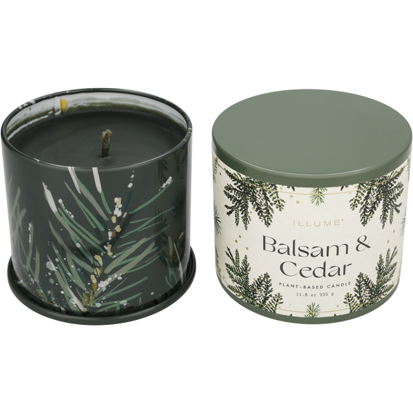 Illume Balsam & Cedar by Illume, Vanity Tin Candle 11.8 oz