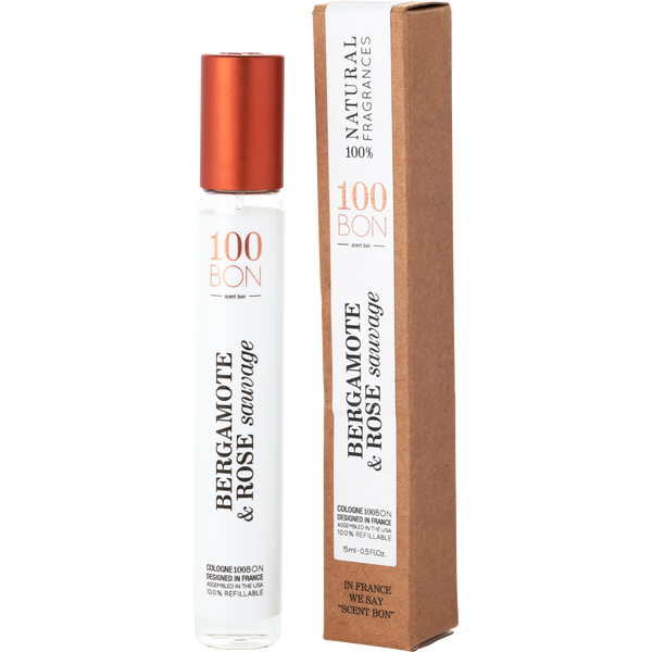 100bon Bergamote & Rose Sauvage by 100bon, Eau De Cologne Refillable Spray 0.5 oz, image 1 of 2
