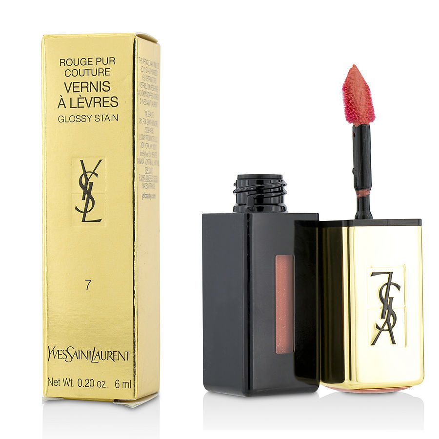 Yves Saint Laurent Rouge Pur Couture Vernis A Levres Glossy Stain 7 Corail Aquatique 6ml02oz