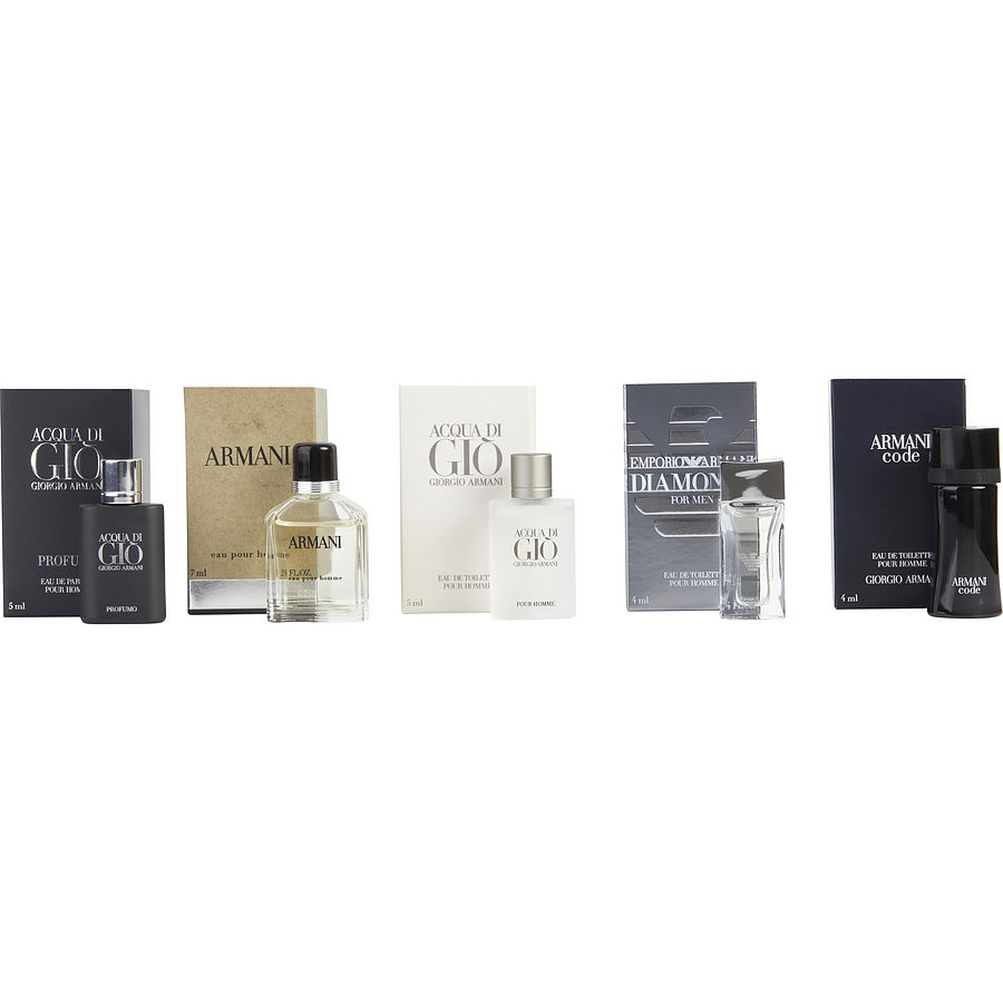 giorgio armani mens miniature fragrance gift set