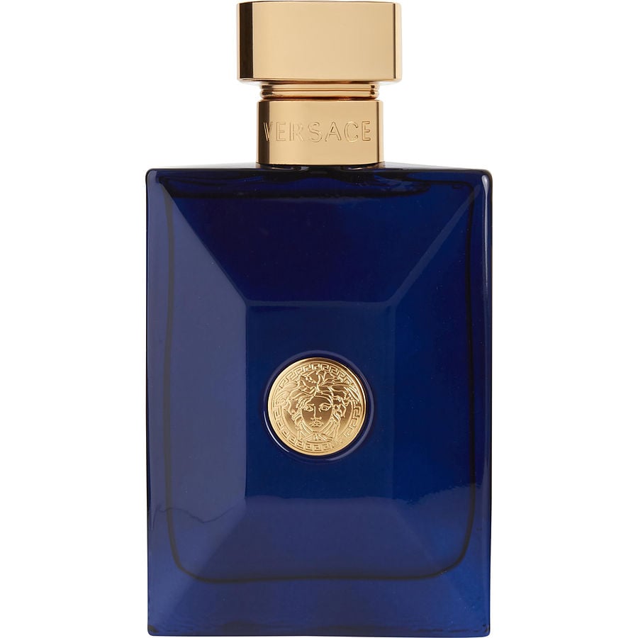 versace aftershave blue bottle